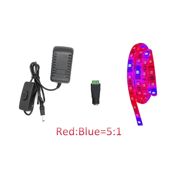 5Red 1Blue ReBlue светодиодные лампы рассады Фито лампы СИД Свет для выращивания DC12V Светодиодная лента для освещения растений светодиодные лампы для растений полный спектр для комнатных растений гидропоники - Испускаемый цвет: 5Red 1Blue