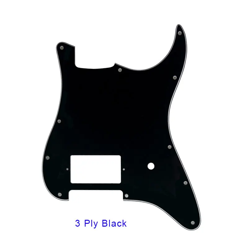 3Ply Black Pleroo пользовательские гитарные части-для США/Мехико 11 отверстий Strat spec пустой накладки с мостом PAF Humbucker царапина пластины - Цвет: 3Ply Black