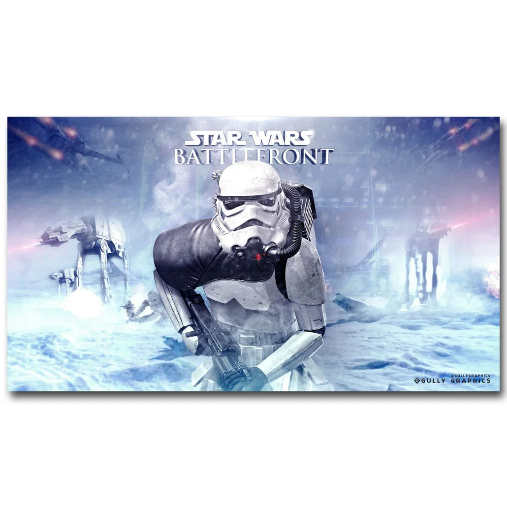 Stroomtrooper-Sar Wars Battlefront 2 художественная шелковая ткань постер принт 13x24 24x43 дюймов