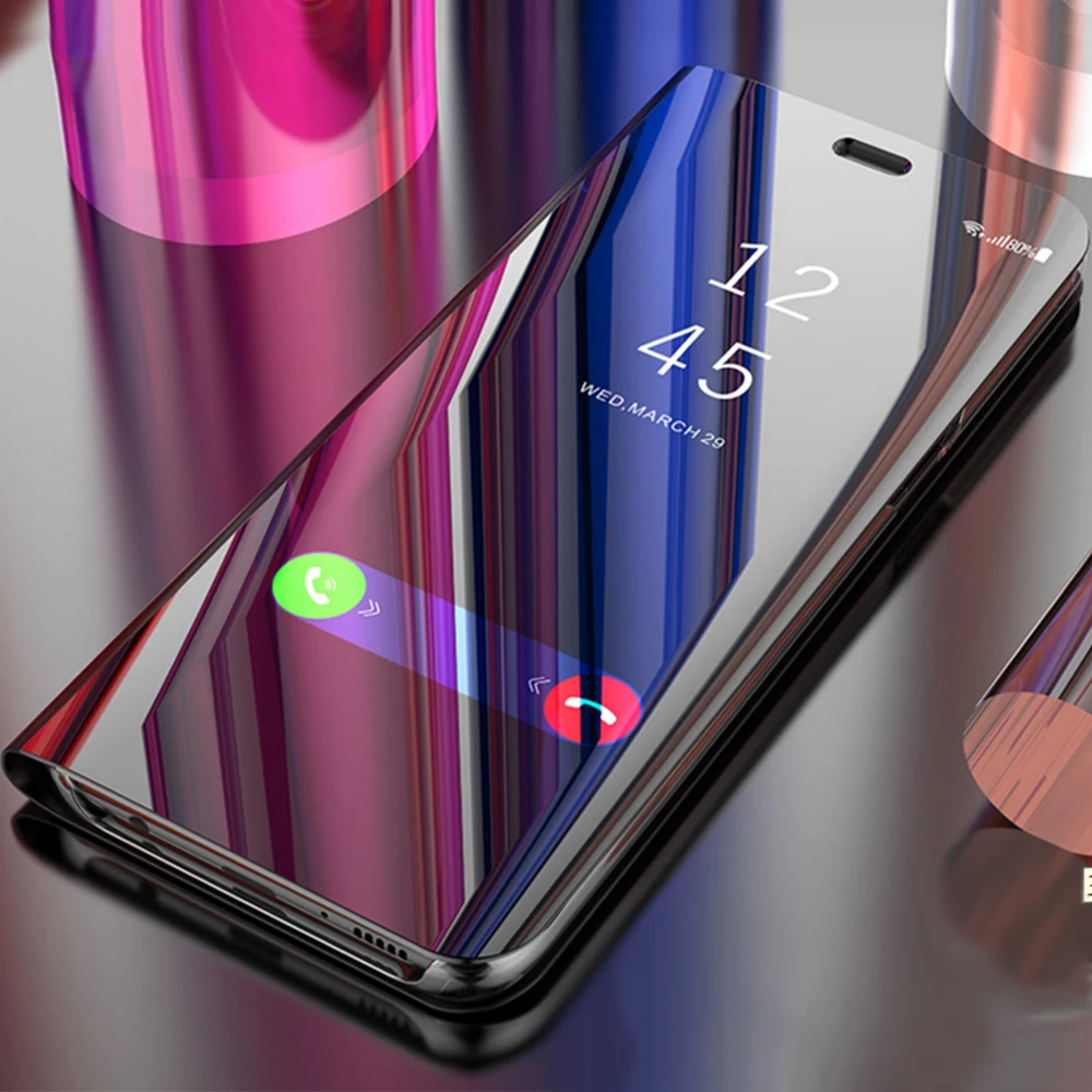 Чехол книжка GerTong с зеркальным покрытием для iPhone X 6 6s 8 7 Plus полноразмерная задняя
