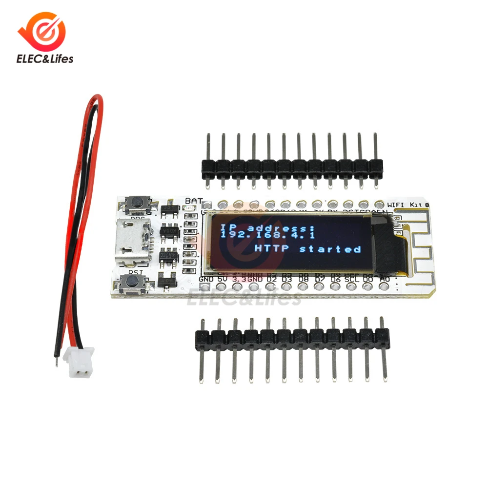 Плата для разработки 0 96 дюйма с синим OLED дисплеем CP2014 ESP8266 Wi Fi беспроводным