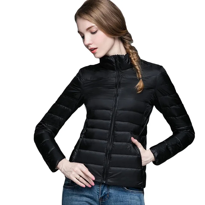 Evasu Lou плюс размер M-4XL короткое пуховое пальто 2019 новые женские тонкие куртки с