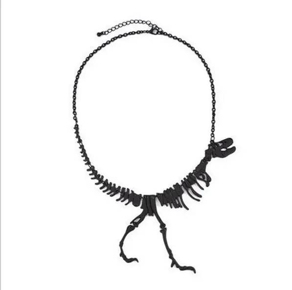

New arrival Wholesale Jewelry !! Fashion Walking Black Dinosaur Tyrannosaurus Necklace Fashion Jewelry