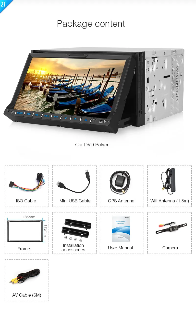 Тыквы 2 Din 7 ''Android 6 0 универсальный автомобиль радио dvd плеер 4 ядра DAB + gps