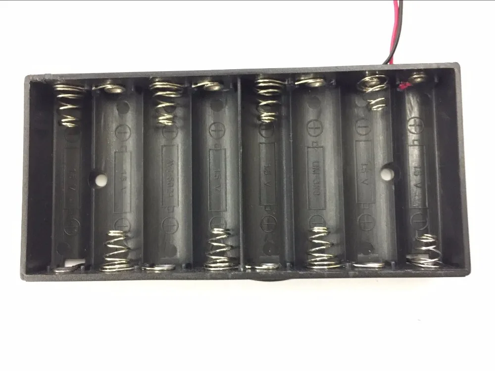 100% новый пластиковый 8X1 5 в AA 2A контейнер для аккумулятора Стандартный 12 чехол |