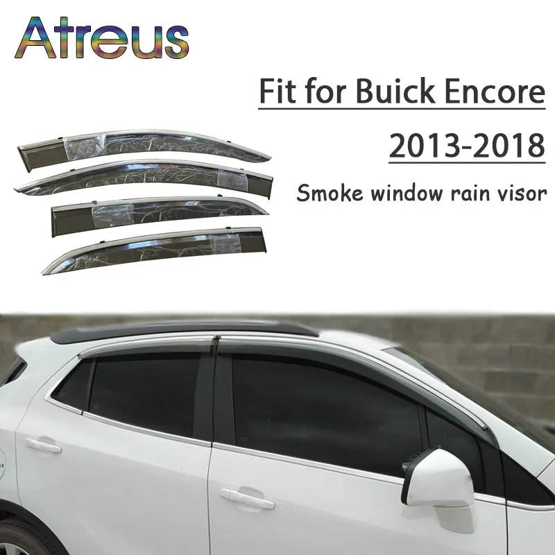 

Atreus 1 комплект ABS Дождь дым окно козырек для Buick Encore 2013 2014 2015 2016 2017 2018 аксессуары
