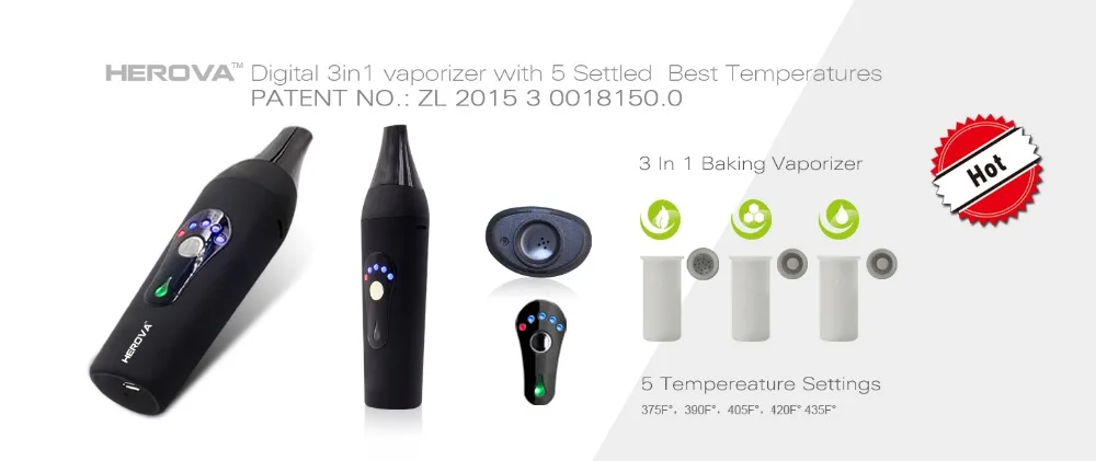 Оригинальный Airistech Herova 3 в 1 сухое восковое масло для трав портативные