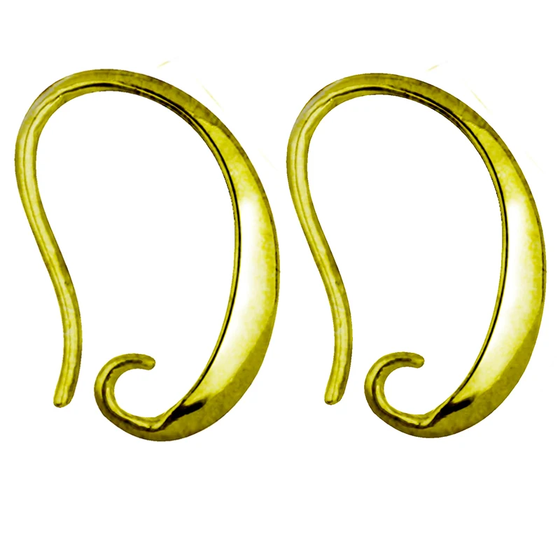 20pcs Lobster Hook Earring (KEEP COLOR Rose Gold/Rhodium Silver Open circle Earring Flat Line Diy Jewelry Marking