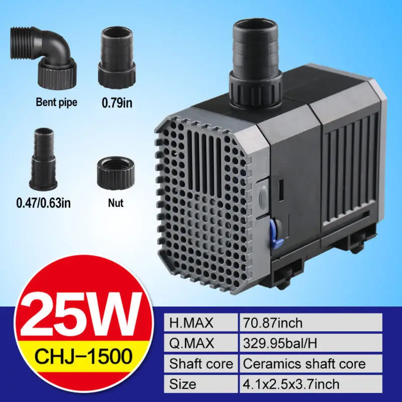 CHJ1500 25W SUNSUN погружной водяной насос для аквариума Фонтан Садовый пруд пресная вода морская вода большой поток 8 Вт 20 Вт 25 Вт 35 Вт 45 Вт 55 Вт - Цвет: CHJ1500 25W