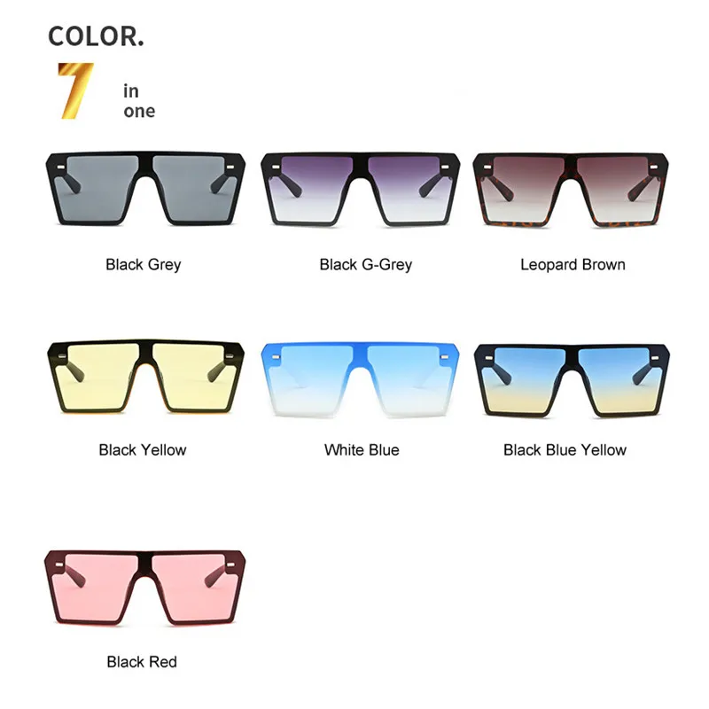 Женские солнцезащитные очки в Корейском стиле большие уличном без оправы для