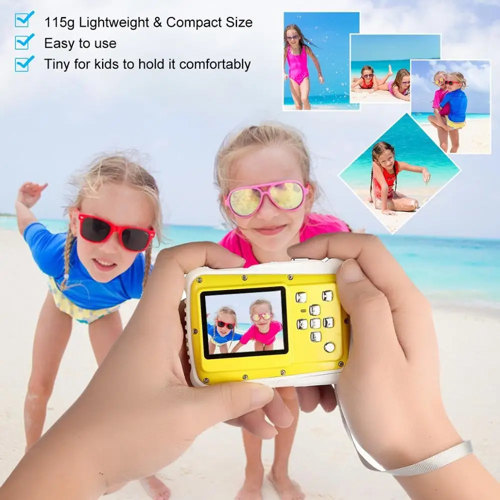 Детская цифровая Водонепроницаемая Противоударная Спортивная мини камера 3 м