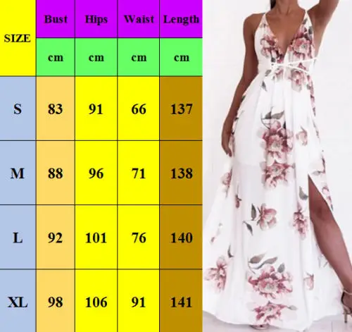 Летнее женское длинное платье макси с цветочным принтом модное сексуальное
