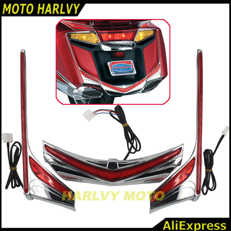 Чехол со светодиодной подсветкой для мотоцикла Honda GL1800 F6B 2012 2016 13 14 15|fender moto|rear