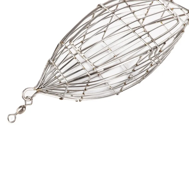 Небольшой Нержавеющая сталь клетка приманки для рыбалки ловушка держатель