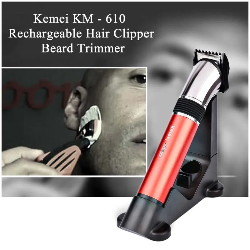 Kemei KM 610 электрическая моющаяся машинка для стрижки волос Professsional перезаряжаемая