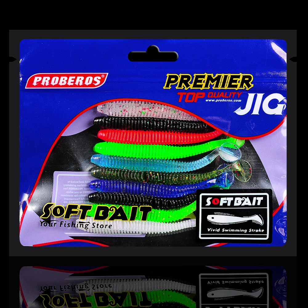 10 шт. 2,4 г/8,5 см искусственная мягкая блесна, Япония Shad Swimbaits Jig Head Fly Fishing силиконовая резиновая рыбка