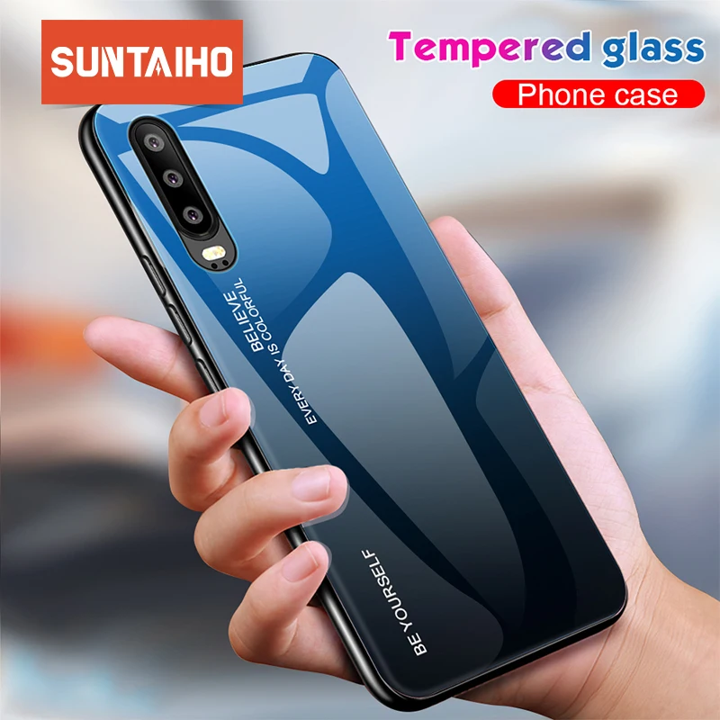Чехол Suntaiho для телефона с градиентом Huawei P30 P20 Pro Mate 20 Lite 10 цветной чехол из