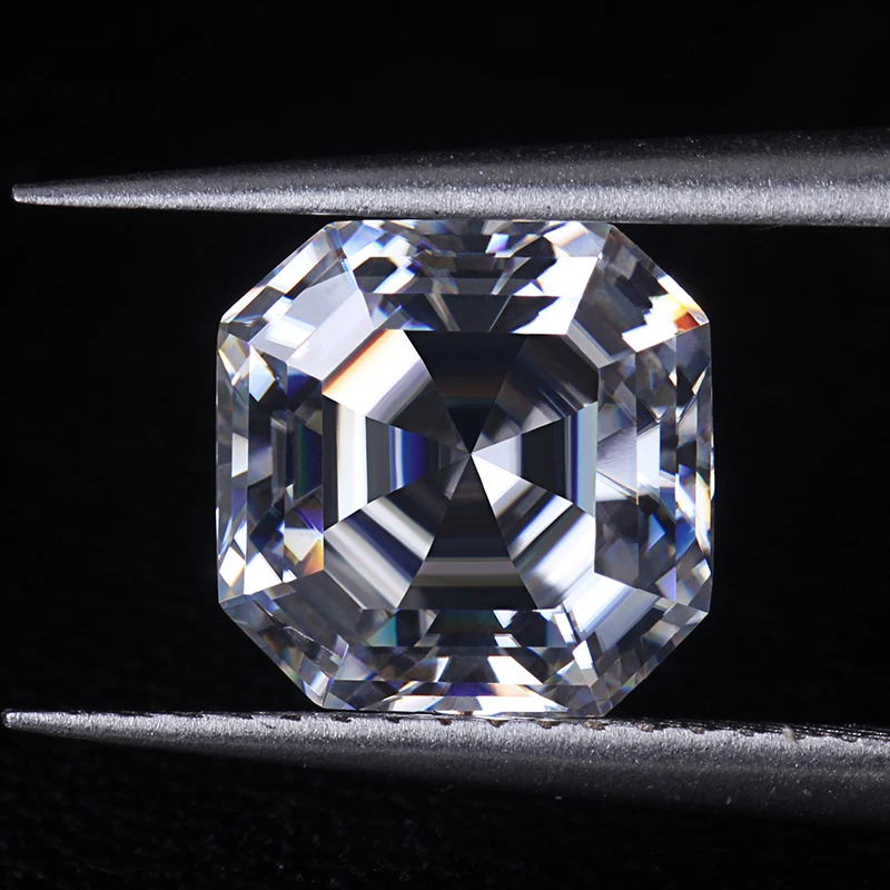 Starszuan свободные moissanite DEF 5*5 мм Чистый белый asscher cut для помолвки кольцо бусины|moissanite