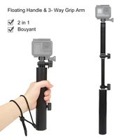 3 way grip waterproof monopod selfie stick for gopro hero 7 6 5 black session xiaomi yi 4k sj4000 camera tripod accessory