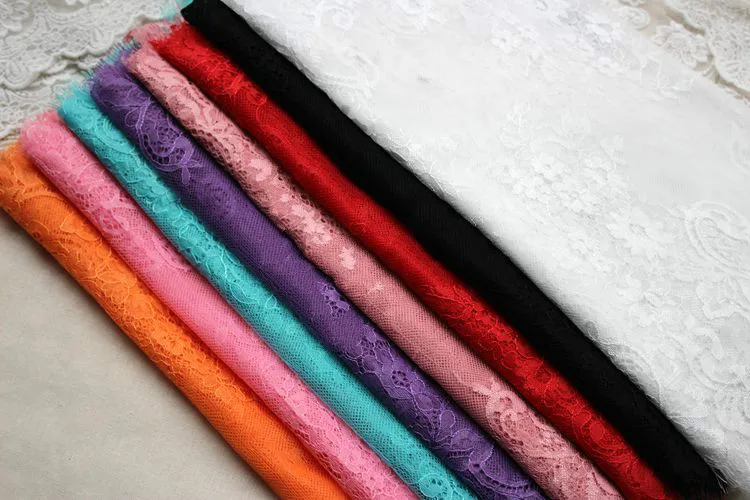 6Meters/Lot Multicolor Eyelash Lace Trim Wide 42CM DIY Handmade Wedding Dress Clothes Fabric Accessories | Дом и сад