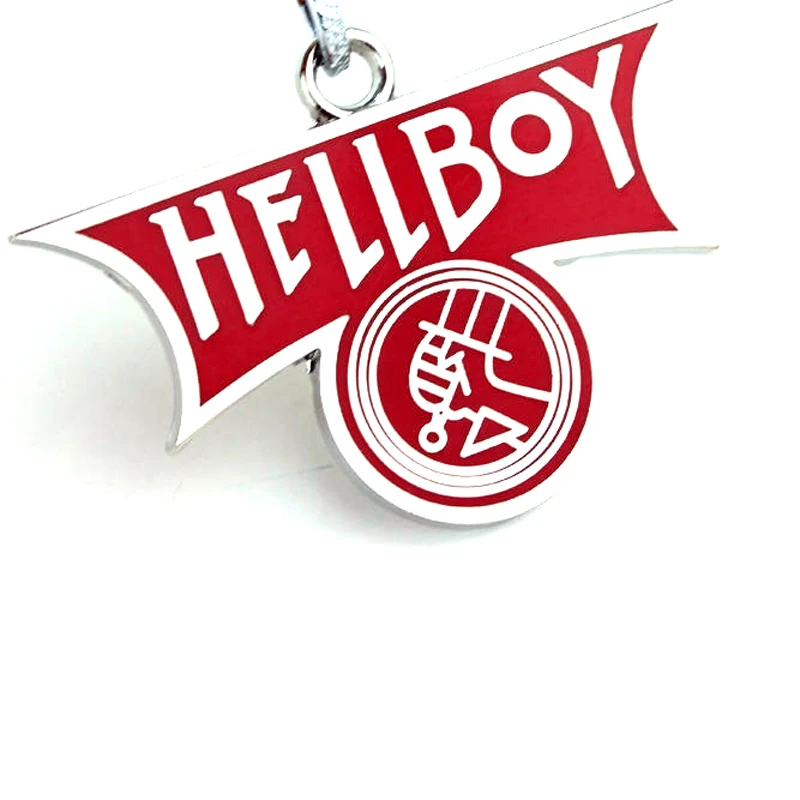 2003 HELLBOY металлический фильм промо брелок-HELL мальчик Рон PERLMAN брелок кольца ювелирные изделия подарок для мужчины