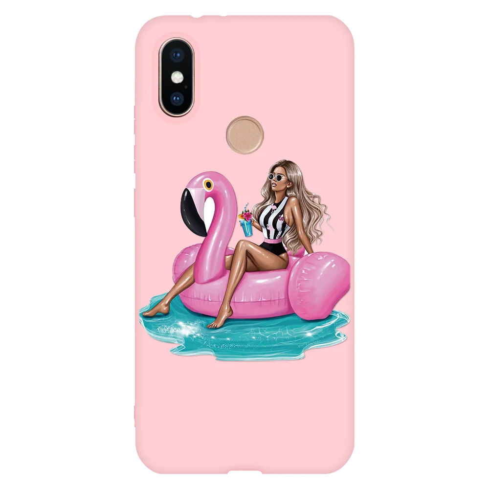 Коричневые волосы ребенка для мам и дочек, для Xiaomi Redmi Mi 8 9 6X A1 A2 Lite 4A 4X5 5A 6 6A плюс S2 Y2 Note 3 4X5 6 7 Pro Чехол розовый чехол из ТПУ