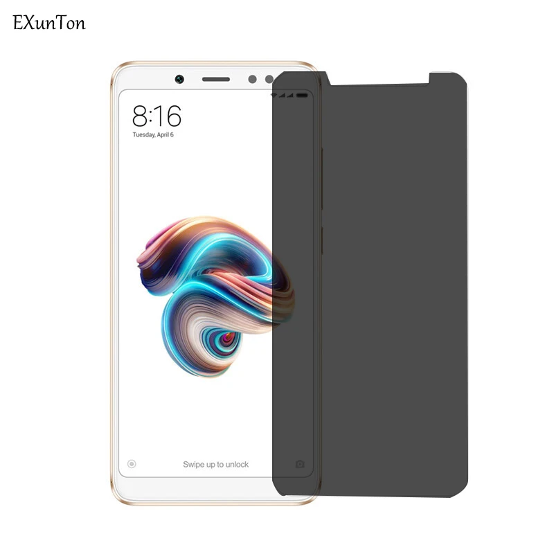 EXUNTON для Xiaomi Redmi Note 4 5 5A Note4 MTK Global Note5 Pro антишпионская Защитная пленка для экрана из закаленного стекла новая модель
