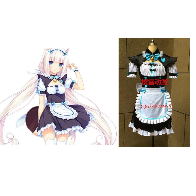 

2016 Nekopara Vanilla maid Cosplay Costume Nekopara Dress