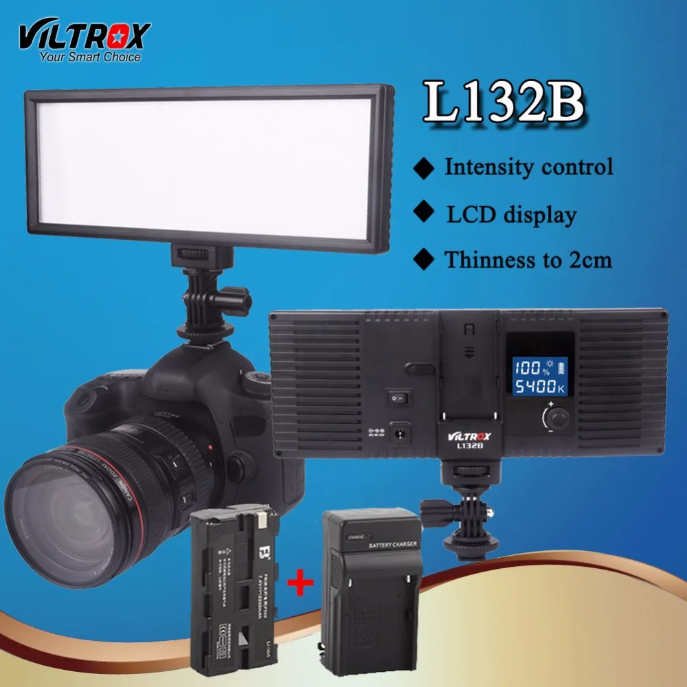 Viltrox L132B светодиодный студийный свет для видео панель лампы с регулируемой