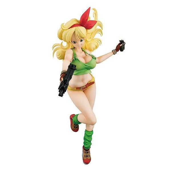 Аниме Фигурка 19 см Dragon Ball Z Gals Lunchi Gold Hair ver. Коллекционные Подарочные модельные