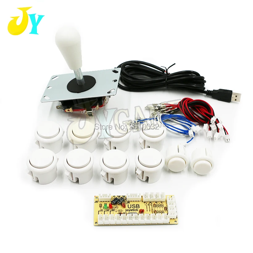 DIY Zero Delay Arcade USB PC джойстик 30 мм/24 мм Кнопка боевые игры запасные части энкодер|Игры
