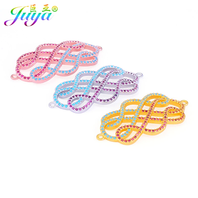 Juya DIY фурнитура для ювелирных изделий инкрустированный микро цирконием