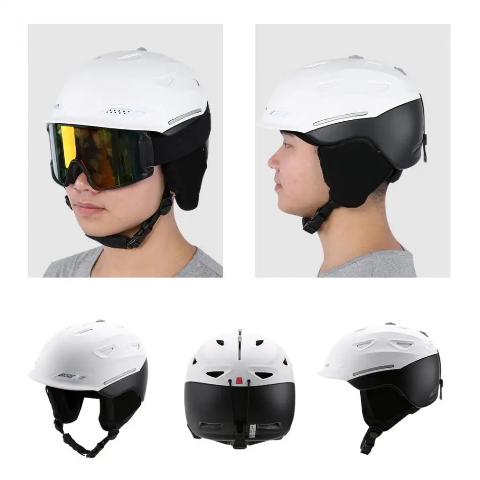Ski Goggles Helmet Snow Sports Ski Snowboard Helmet Anti-fog Goggles Women Men Skiing Eyewear Glasses Protection Hat