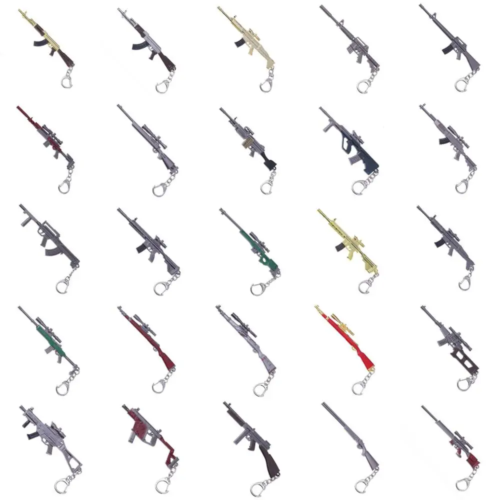 PUBG брелок набор игра playerunknown's BATTLEGROUNDS косплей костюм akm 98k модель оружия кольцо