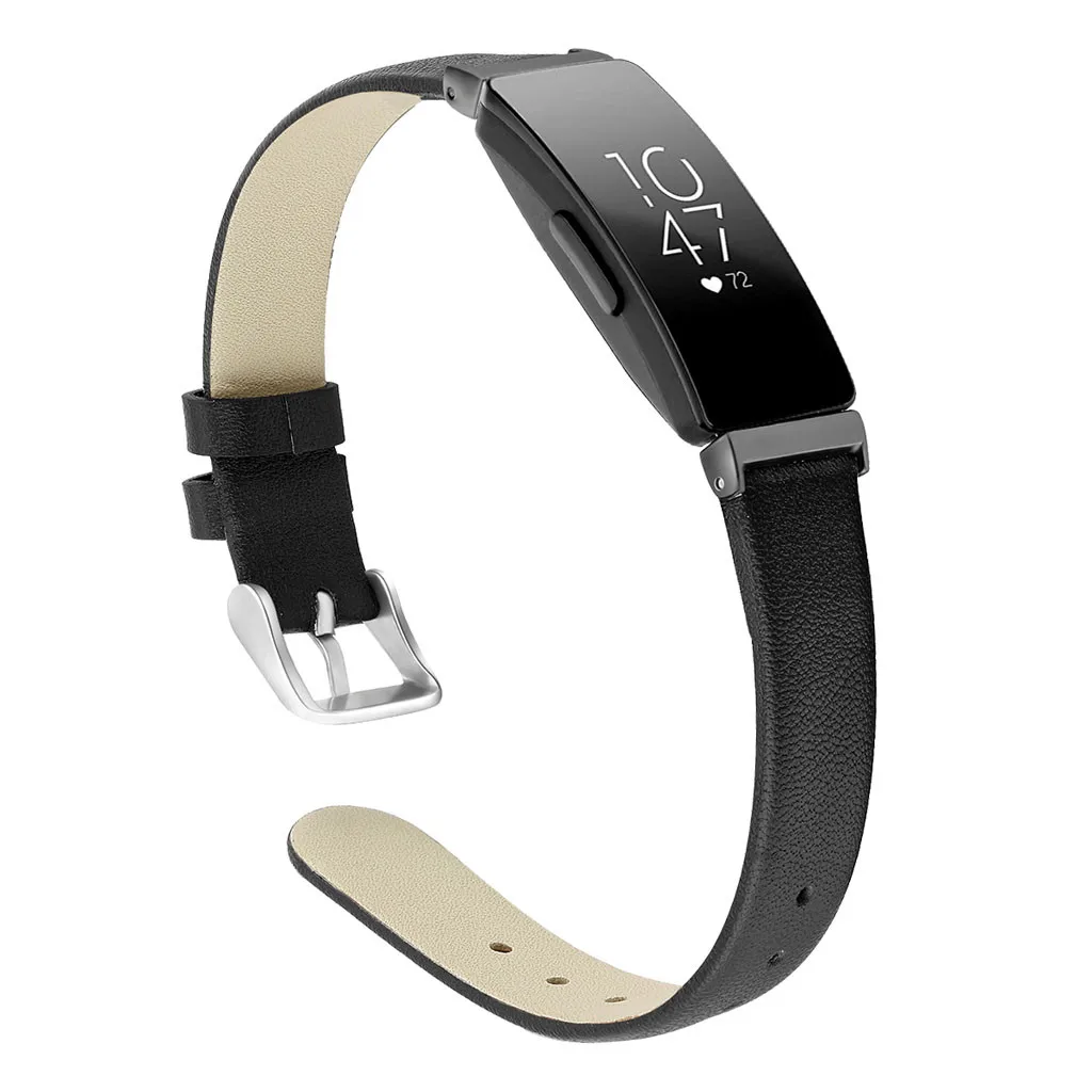 Ouhaobin кожаный ремешок для часов, ремешок для Fitbit Inspire/Inspire HR, роскошные кожаные ремешки, сменный Браслет с металлической пряжкой 430#2