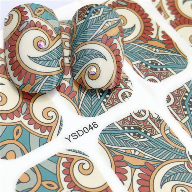 

YWK 1 sheet Full Nail Water Decals Starry sky Pattern Transfer Sticker Nail Art Stickers