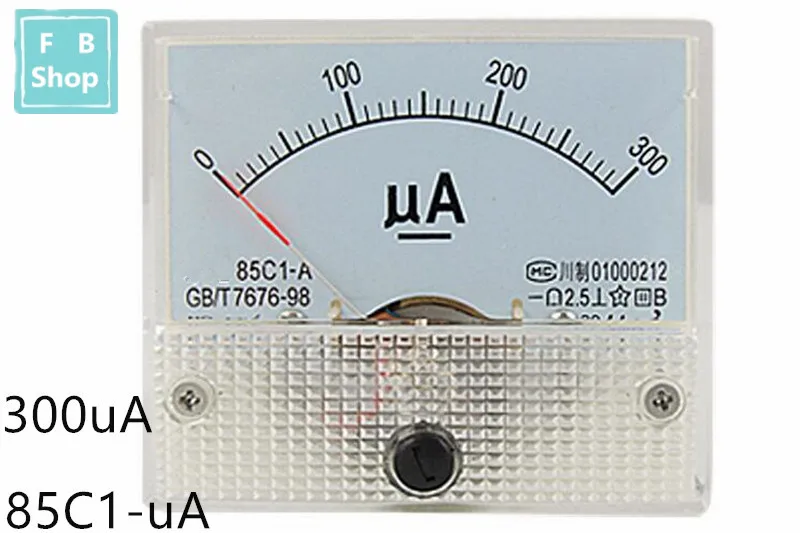

1 шт. 85C1-uA 300uA DC аналоговая указка Стандартный Амперметр механические амперметры