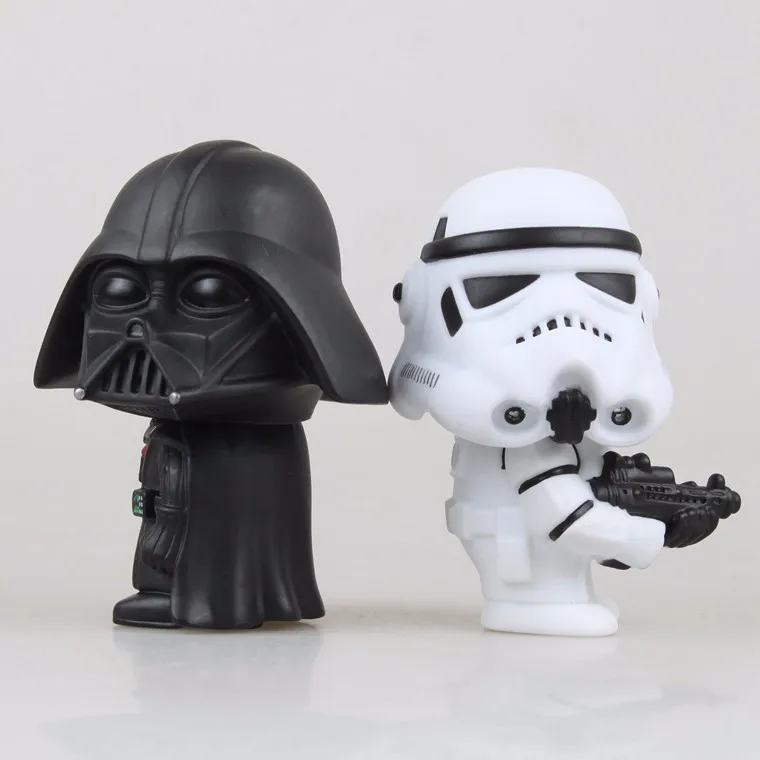 10 см 2 шт./лот милый стиль Звездные войны Дарт Вейдер Kawaii фильм фигурка модель игрушки