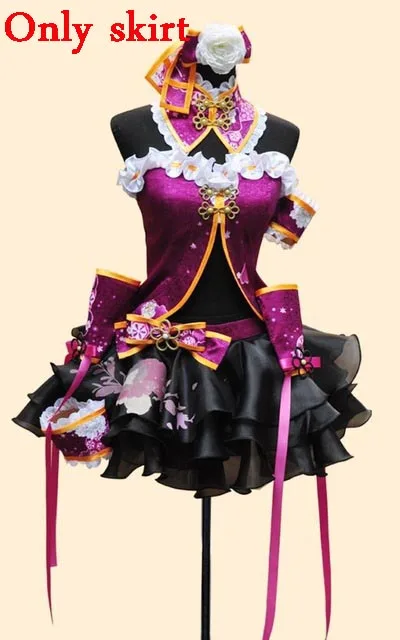 Новое платье с сердечками и Нодзоми тодзё фиолетовое платье LoveLive костюм-Чонсам для косплея с обувью парик любовь Live Косплей aqours Хэллоуин - Цвет: C