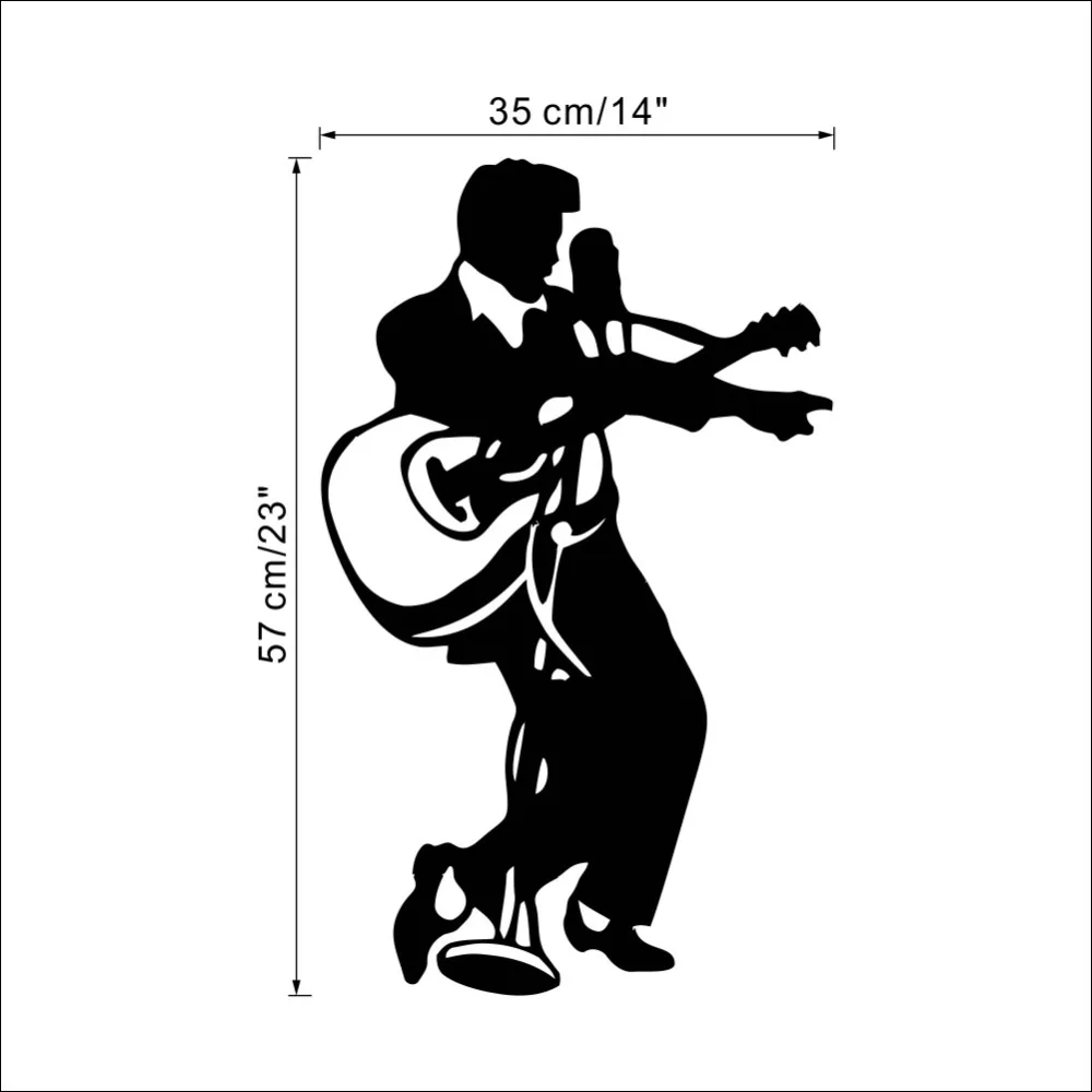 Домашний декор для рок музыки и гитары виниловое украшение Elvis Presley настенные