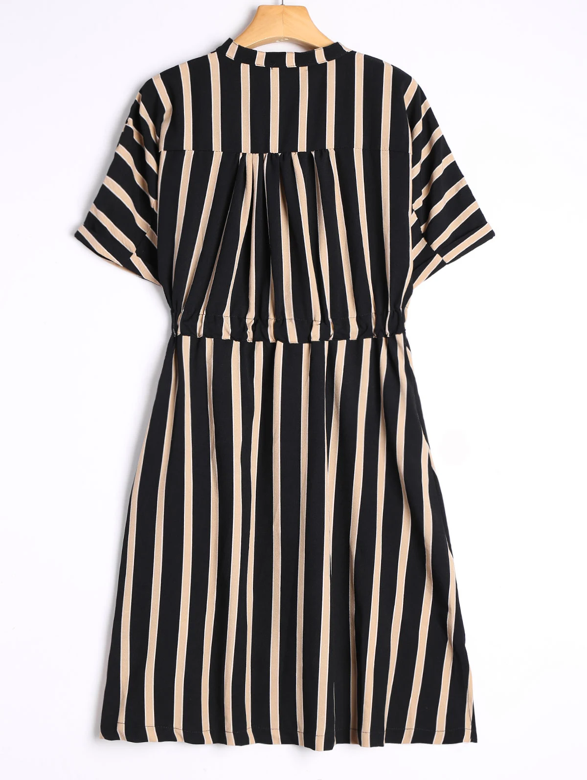 ZAFUL Half Sleeve Striped Drawstring Dress | Женская одежда