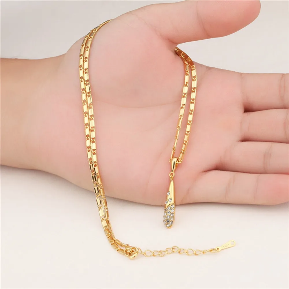 2019 New Fashion Crystal Water Drop Pendant Long Necklace For Women Jewellery Dress Accessories Sweater | Украшения и аксессуары