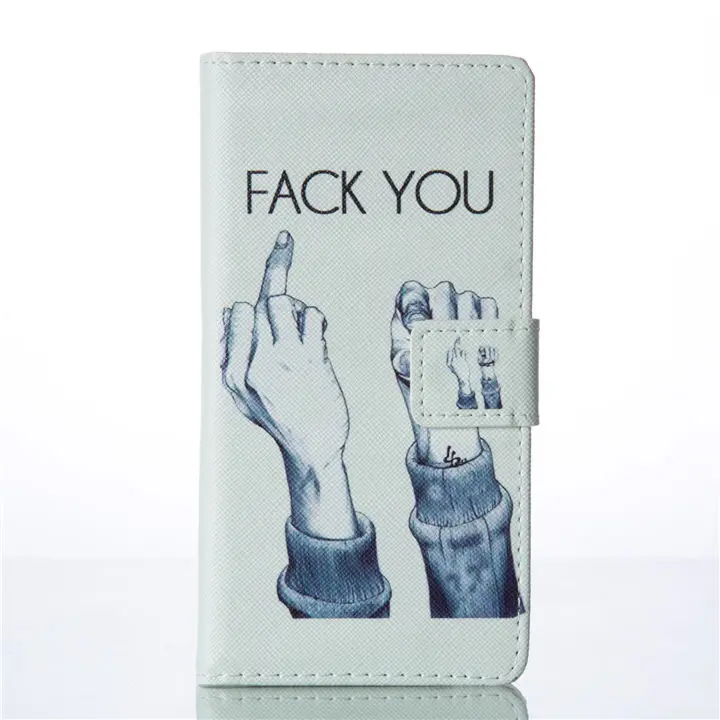 Fack You Чехол DEEVOLPO для huawei Ascend P8Lite P8 LITE, силиконовый чехол с держателем и отделением для карт, чехол с рисунком, Fundas Coque Bag D03E - Цвет: Fack You
