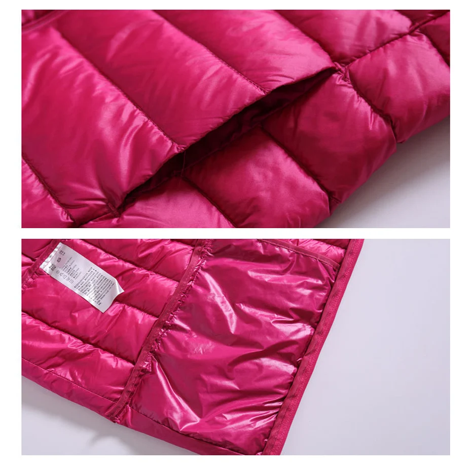 

90% White Duck Down Vest Jackets Spring Autumn Winter Stand Collar Down Coats Slim Plus Size Casual Women Down Outwear LJ0321