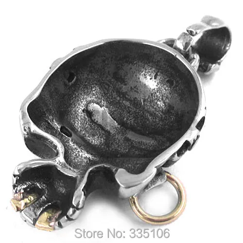 Интересные золотые зубы Призрака с черепом и кулон Нержавеющая сталь ювелирные