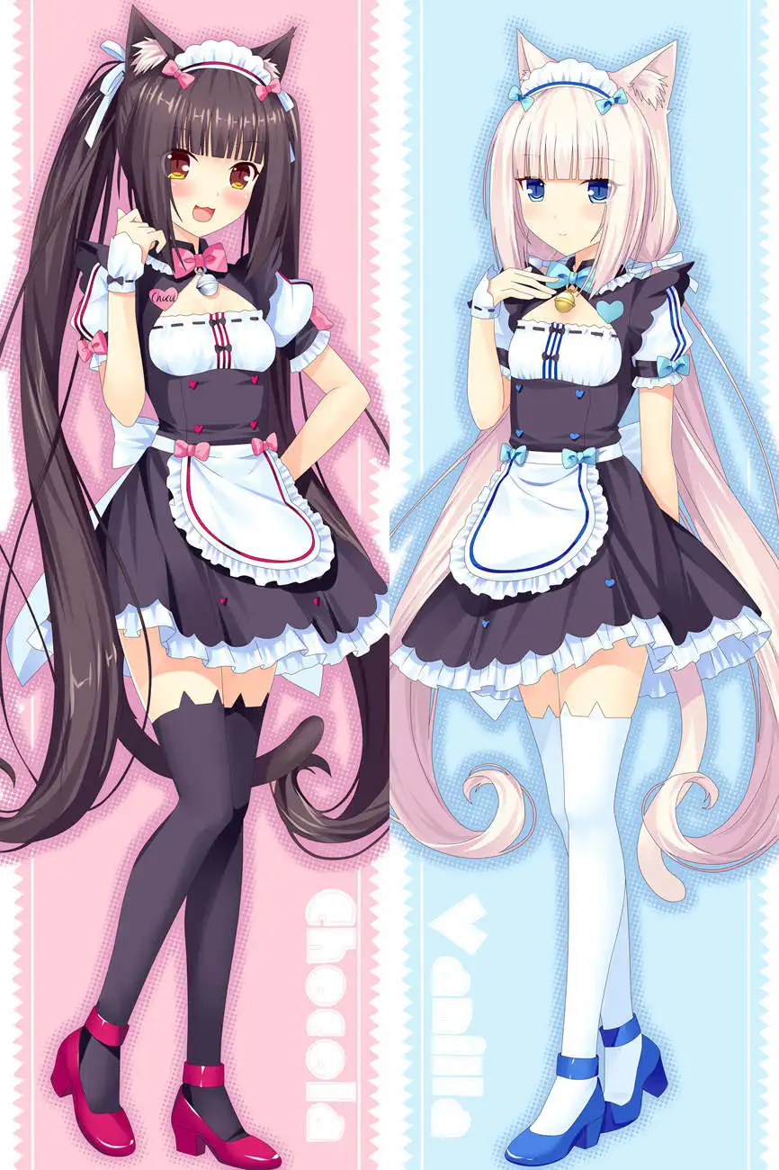 Игра Nekopara Chocola ваниль обнимающая Подушка Наволочка Чехол Сексуальная подушка
