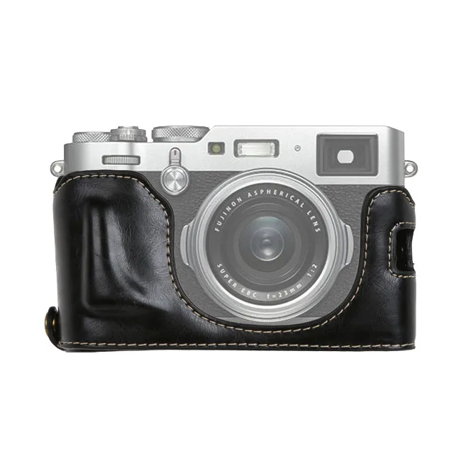 Ретро камера видео сумка тело Половина PU чехол 1/4 винт Крепление подходит для