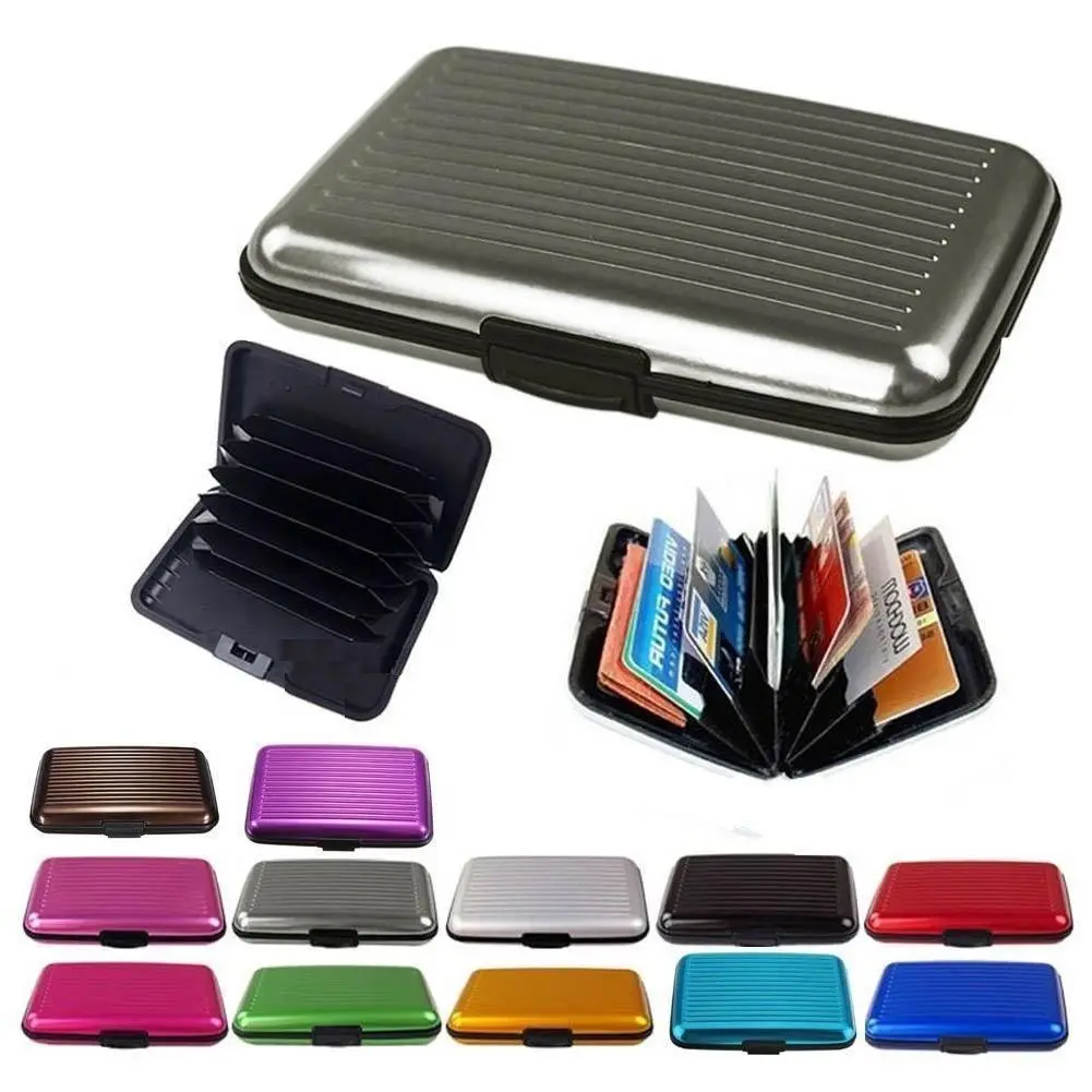 Waterproof Antimagnetic Business ID Credit Card Metal Pocket Mini Case Aluminum Cards Holder Wallet | Багаж и сумки