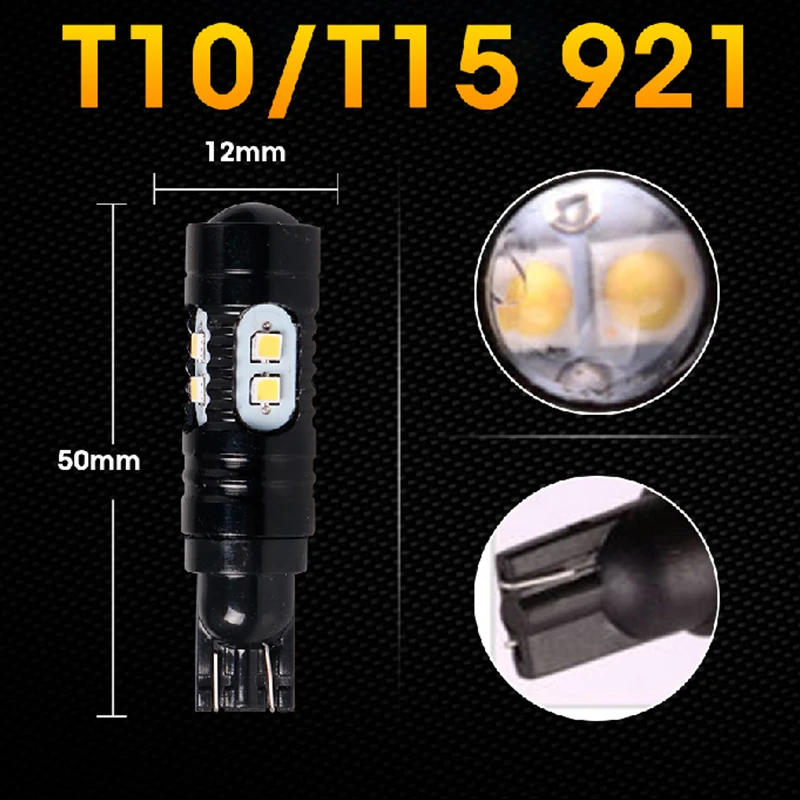 Hlxg 4 шт. светодиодный W5W T10 194 168 3030 SMD чип Авто Клинообразная лампа обратный