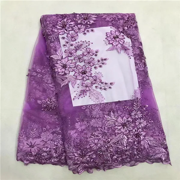 Wholesale Beautiful Beaded Net Lace Fabric Mesh Embroidery For Wedding Top Sale Power Red | Дом и сад